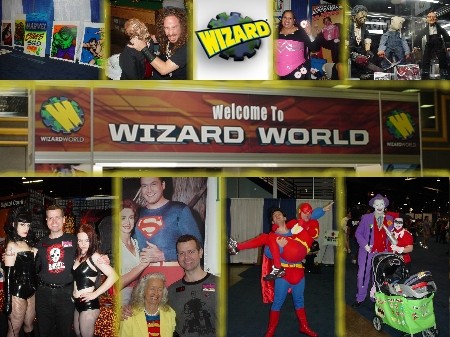 A bunch of SUPER heroes, villains, friends and fiends that we encountered at Wizard World 2007!!!